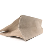 Linen Calfskin Small Rive Gauche Tote Greggio Natural