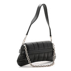 Nappa Vertical Matelasse Small Maxi Horsebit Chain Shoulder Bag Black