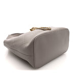 Calfskin Quilted Shopping Bag Dark Grey
