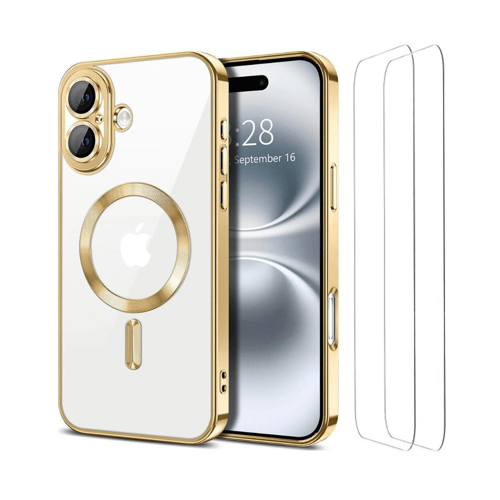 Entronix Bundle Compatible with iPhone 17 - [Magnetic] Luxury Glossy Case & 2 Clear Screen Protectors
