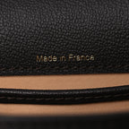 Grained Calfskin Bi-Color Brillant Mini Satchel Black
