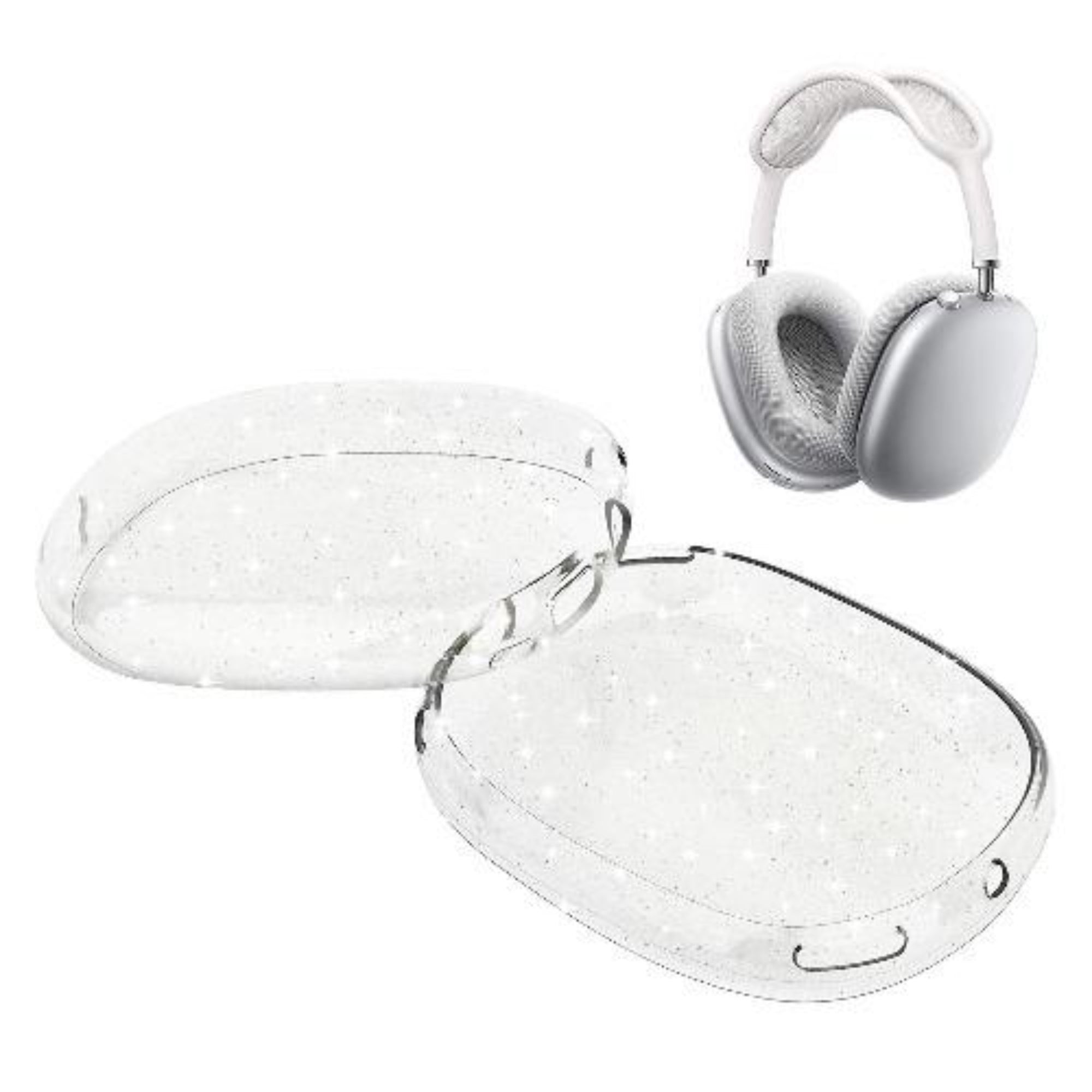 SAHARA - Hybrid Flex Case for Apple AirPods Max - Transparent Sparkle