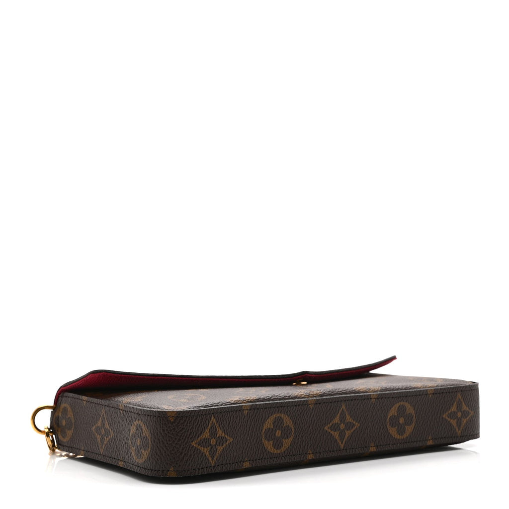 Monogram Pochette Felicie Chain Wallet Fuchsia