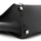 Drummed Calfskin Micro Luggage Black
