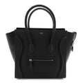 Drummed Calfskin Micro Luggage Black