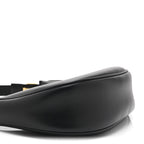 Smooth Calfskin Medium Strap Ava Triomphe Shoulder Bag Black