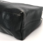 Pebbled Calfskin Medium Soho Chain Shoulder Bag Black