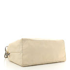 Tessuto Nylon Saffiano Shopping Tote White