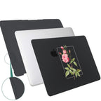SAHARA - Hybrid-Flex Arts Case for Apple MacBook Air 13.6" M2 Chip Laptops - Black Rose