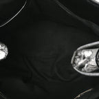 Patent Check Embossed Small Bilmore Tote Black