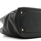 Calfskin Cerf Executive Shopper Tote Black