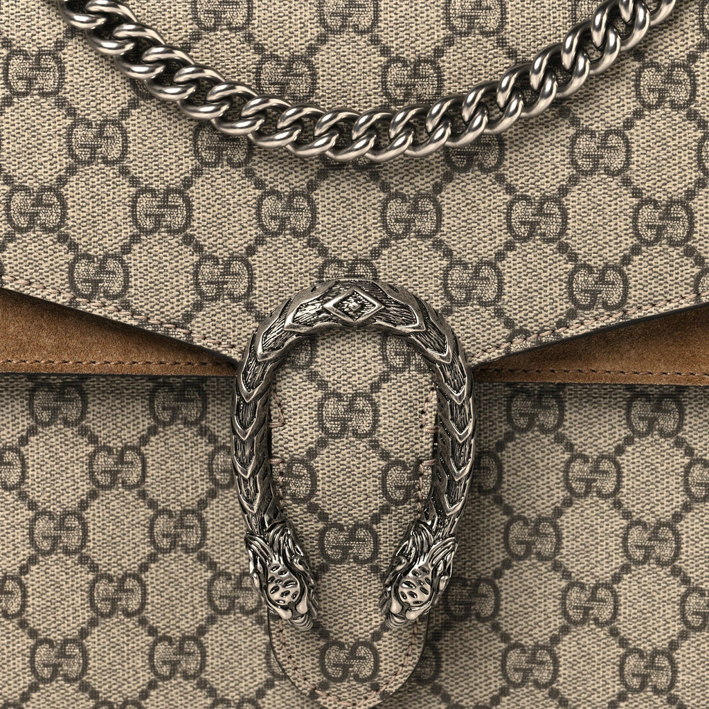 GG Supreme Monogram Medium Dionysus Shoulder Bag Taupe