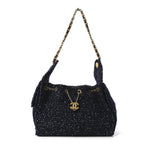 Tweed Quilted Small Chanel 25 Handbag Blue