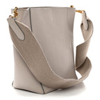 Soft Grained Calfskin Small Sangle Bucket Bag Light Taupe