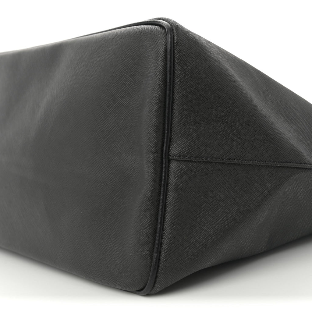 Textured Coated Canvas Bambi Print Large Antigona Tote Black