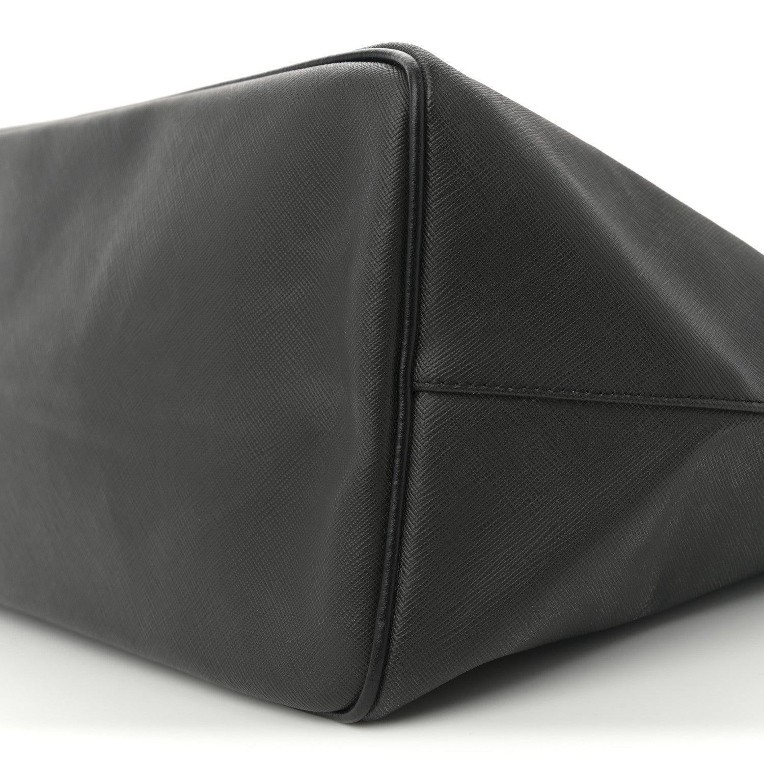 Textured Coated Canvas Bambi Print Large Antigona Tote Black