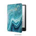 SAHARA - Venture Series Folio Case for Amazon Kindle Paperwhite (2024) and Colorsoft - Turquoise Marble