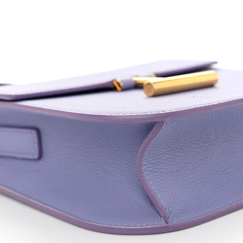 Calfskin Mini T Clasp Tara Crossbody Bag Hyacinth