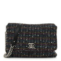 Tweed Small Messenger Flap Navy