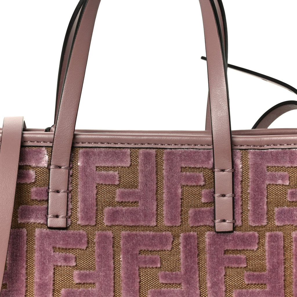 Velvet Jacquard FF Mini Roll Tote Dusty Mauve