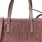 Velvet Jacquard FF Mini Roll Tote Dusty Mauve