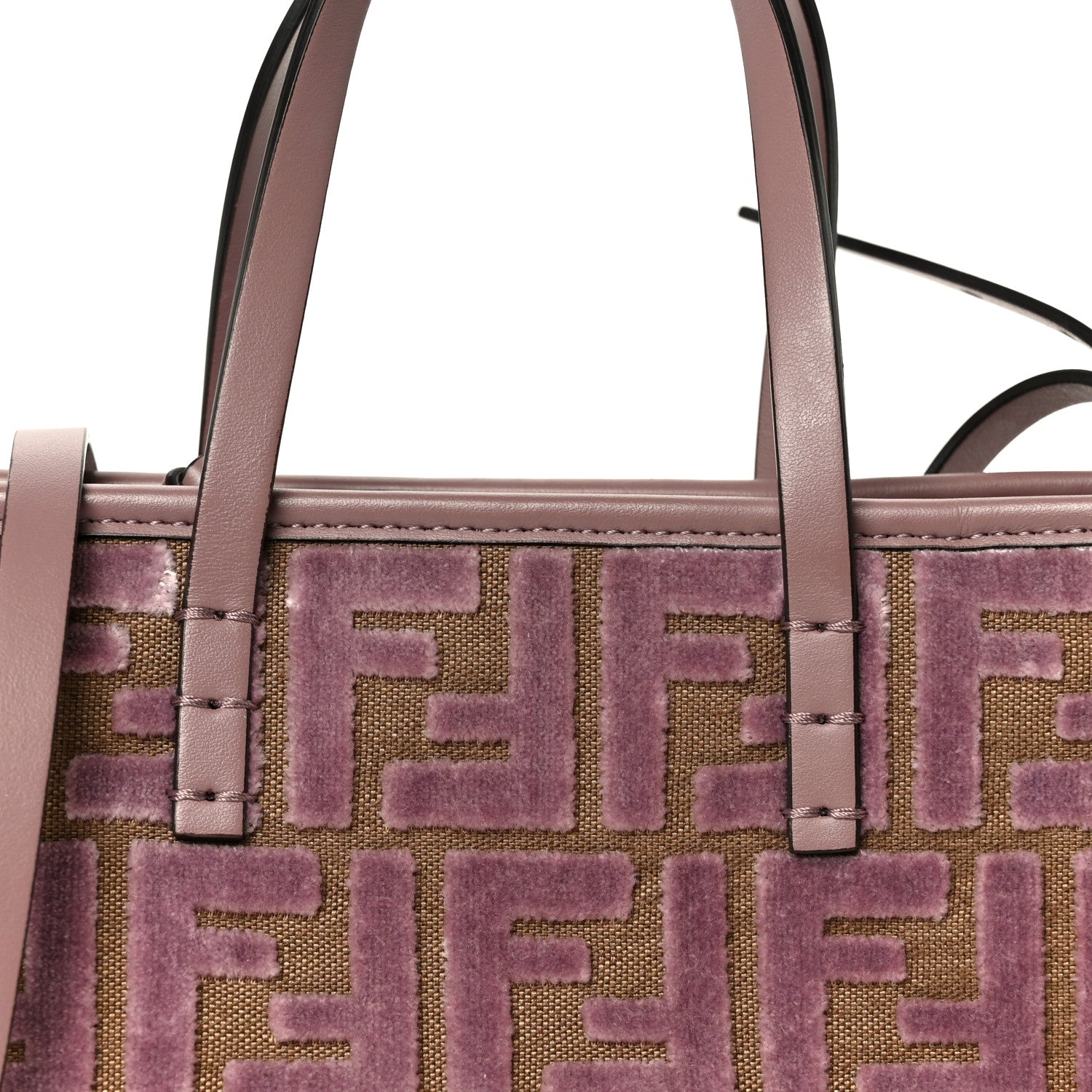 Velvet Jacquard FF Mini Roll Tote Dusty Mauve
