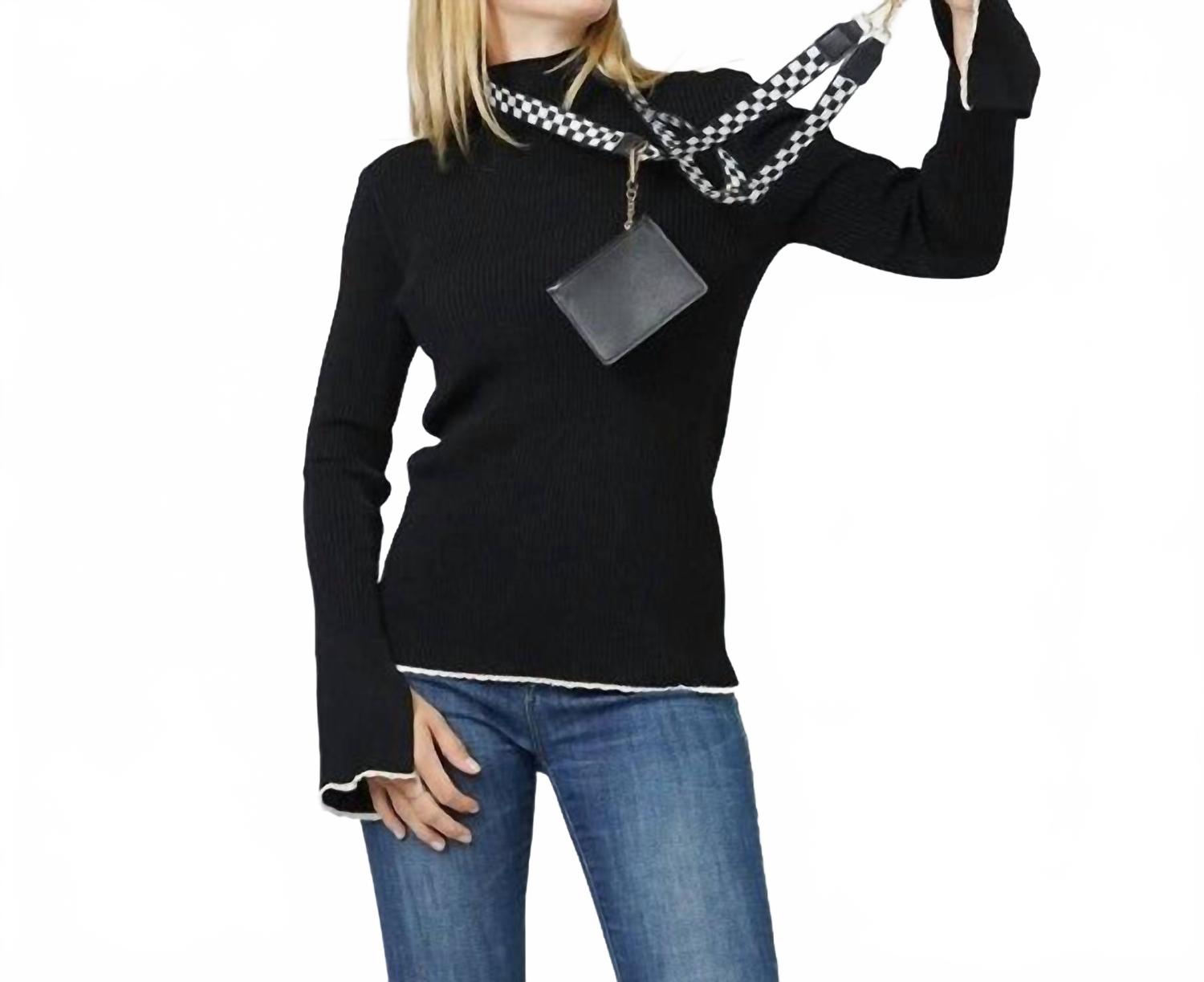 Women's Clip N' Carry Crossbody Phone Carrier With Pouch Wallet In Black Check