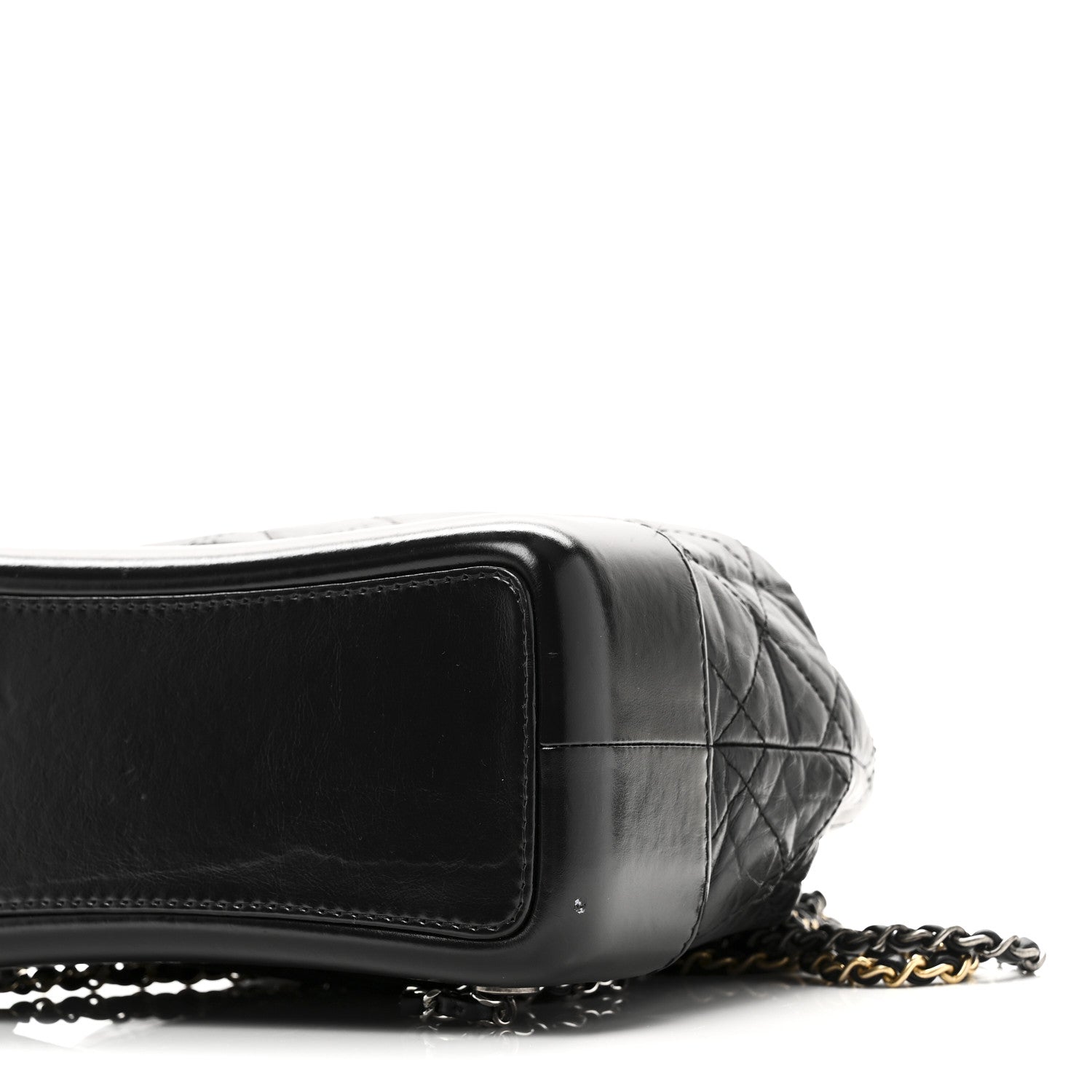 Aged Calfskin Quilted Small Gabrielle Backpack Black