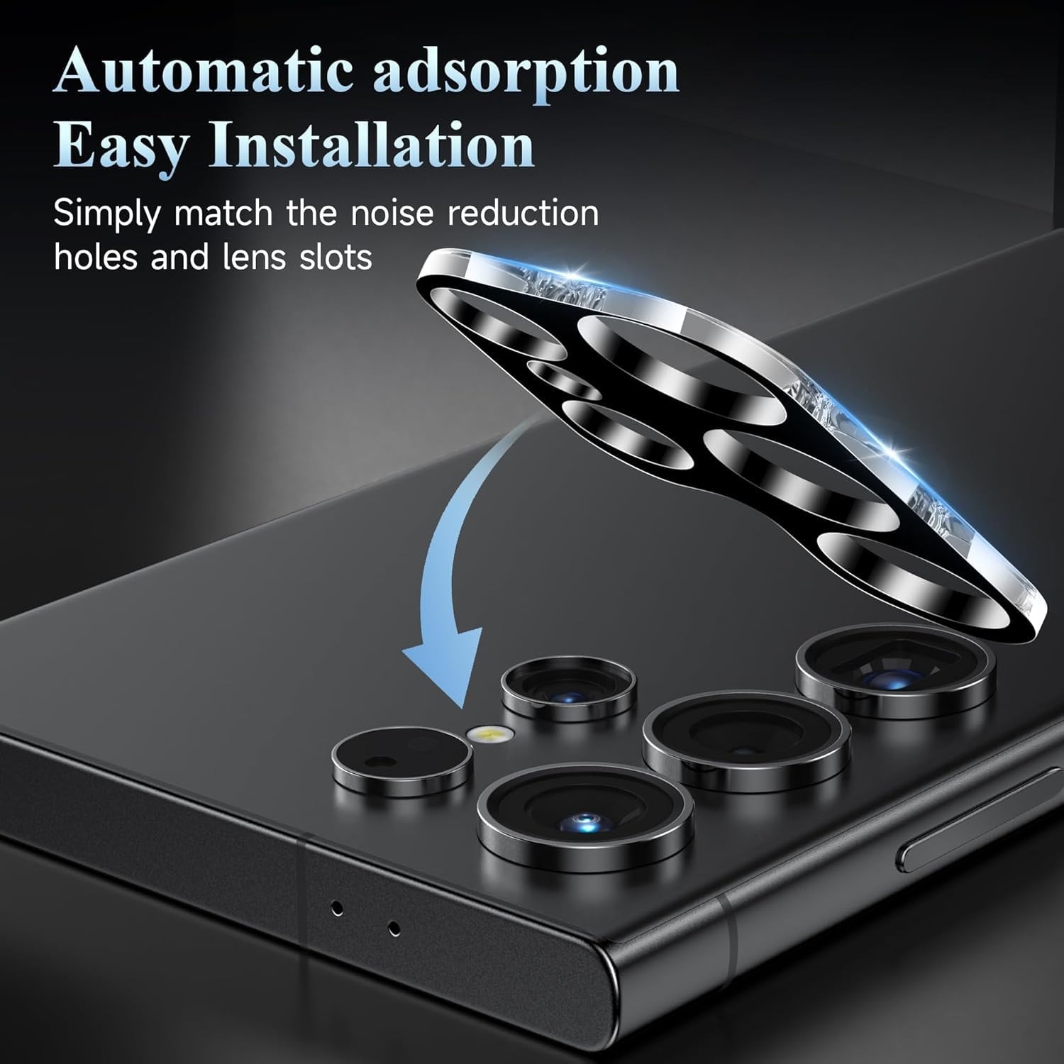 Entronix Clear Camera Lens Protector Compatible with Galaxy S25 Ultra - 3-Piece Combo
