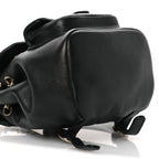 Lambskin Quilted Small Duma Drawstring Backpack Black