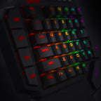 Redragon K585 DITI One-Handed RGB Mechanical Gaming Keyboard with Wrist Rest, 42 Keys, Type-C Connectivity, Professional Hot-Swappable Gaming Keypad - Brown Swotch