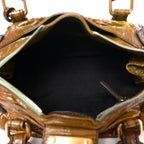Crinkled Patent Medium Paddington Satchel