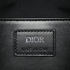 Oblique Mink Fur Saddle Soft Bag Dark Grey