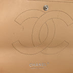Caviar Quilted Jumbo Double Flap Beige Clair