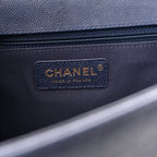 Caviar Quilted New Medium Boy Flap Blue