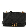 Lambskin Quilted Mini Flap Black