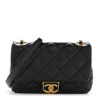 Lambskin Quilted Mini Flap Black