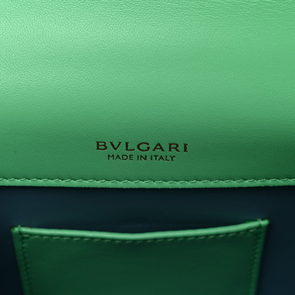 Calfskin Serpenti Forever Maxi Chain Crossbody Bag Green