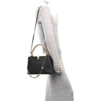 Taurillon Flower Chain Capucines MM  Black Galet Gray Pearly Cream