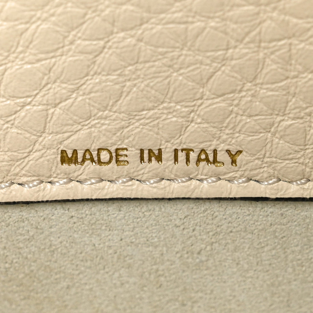 Soft Grainy Calfskin Alltime Shoulder Bag White