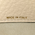 Soft Grainy Calfskin Alltime Shoulder Bag White
