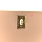 Calfskin Quilted Pearl Jewel Chain Flap Beige