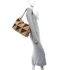 Suede Shearling Patchwork Monogram Giant Jamie Brown Beige