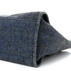 Lurex Canvas Medium Deauville Tote Navy Blue