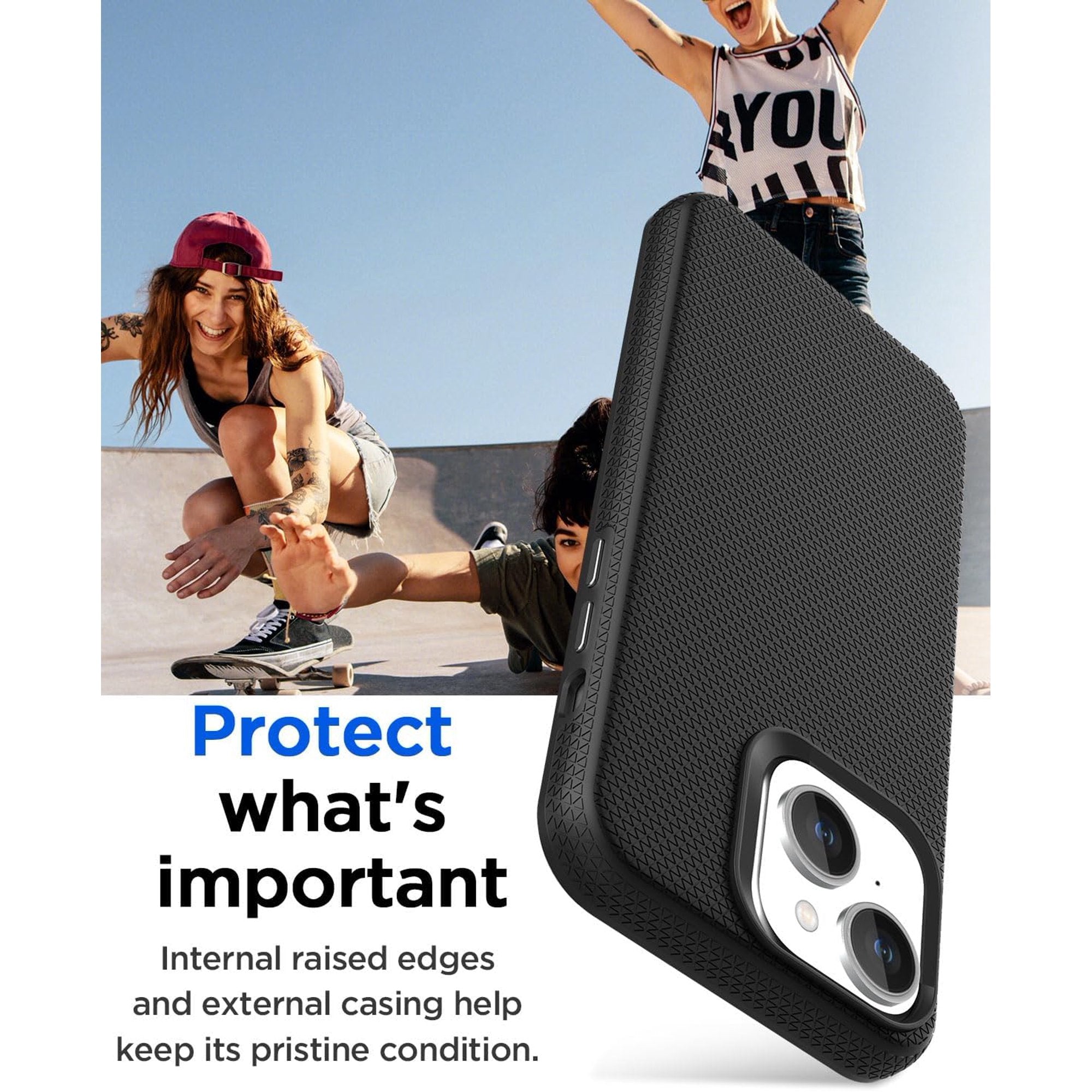 Entronix Case Compatible with iPhone 16 - Anti-Slip Rugged Shockproof Cover