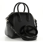 Shiny Lord Calfskin Mini Antigona Black