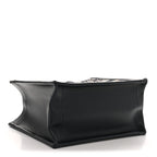 Oblique Calfskin Small Book Tote With Strap Blue Multicolor