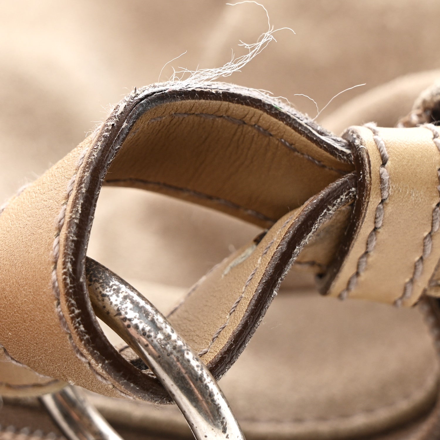 Suede Calfskin Small Hobo Beige