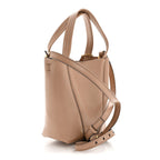 Grained Calfskin Small Spin Tote Woodrose