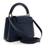 Ostrich Capucines Mini Indigo
